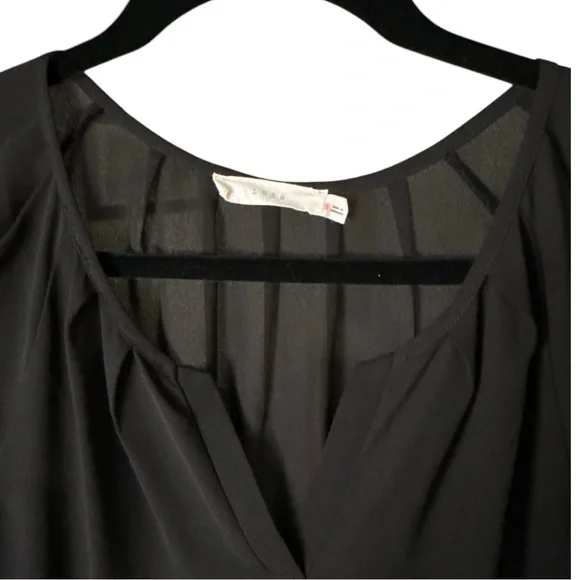 EUC Lush Black Long Sleeve Blouse size Small - Picture 2 of 4
